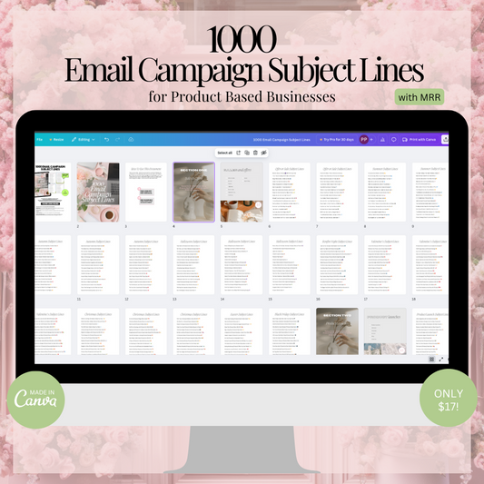 1000 Email Campaign Subject Lines Canva Templates