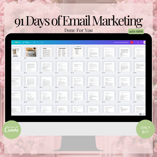 91 Days of Email Marketing Canva Templates