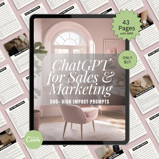 ChatGPT for Sales & Marketing 500+ High Impact Prompts Hero Image