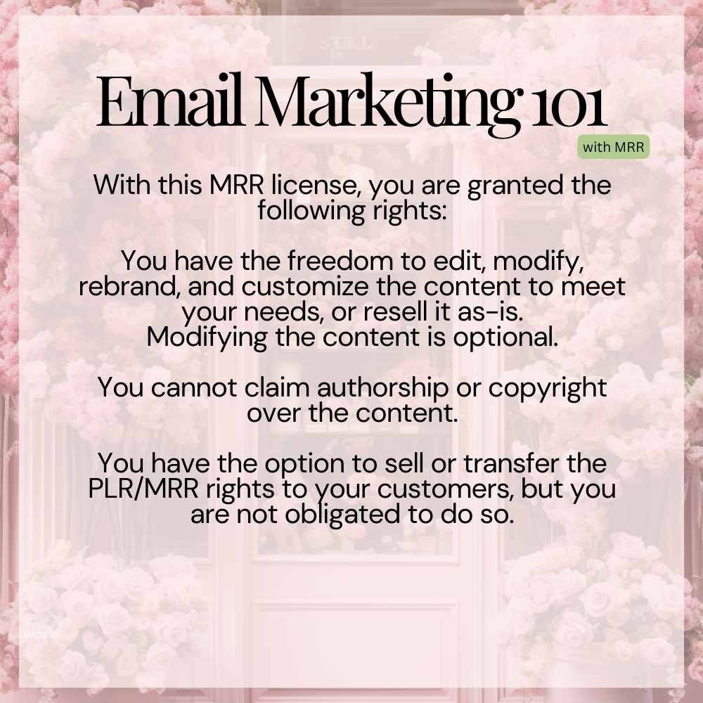 Email Marketing 101 MRR License
