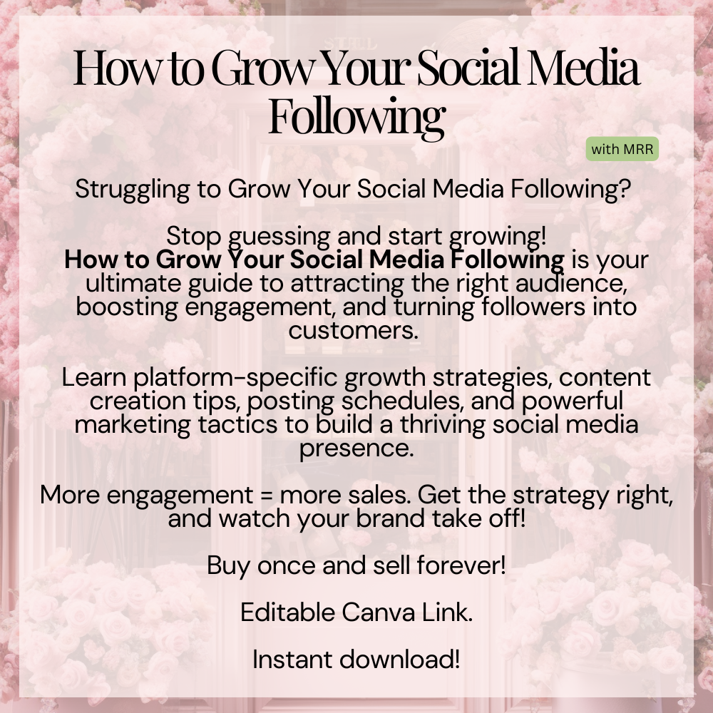 How to Grow Your Social Media Following Description
