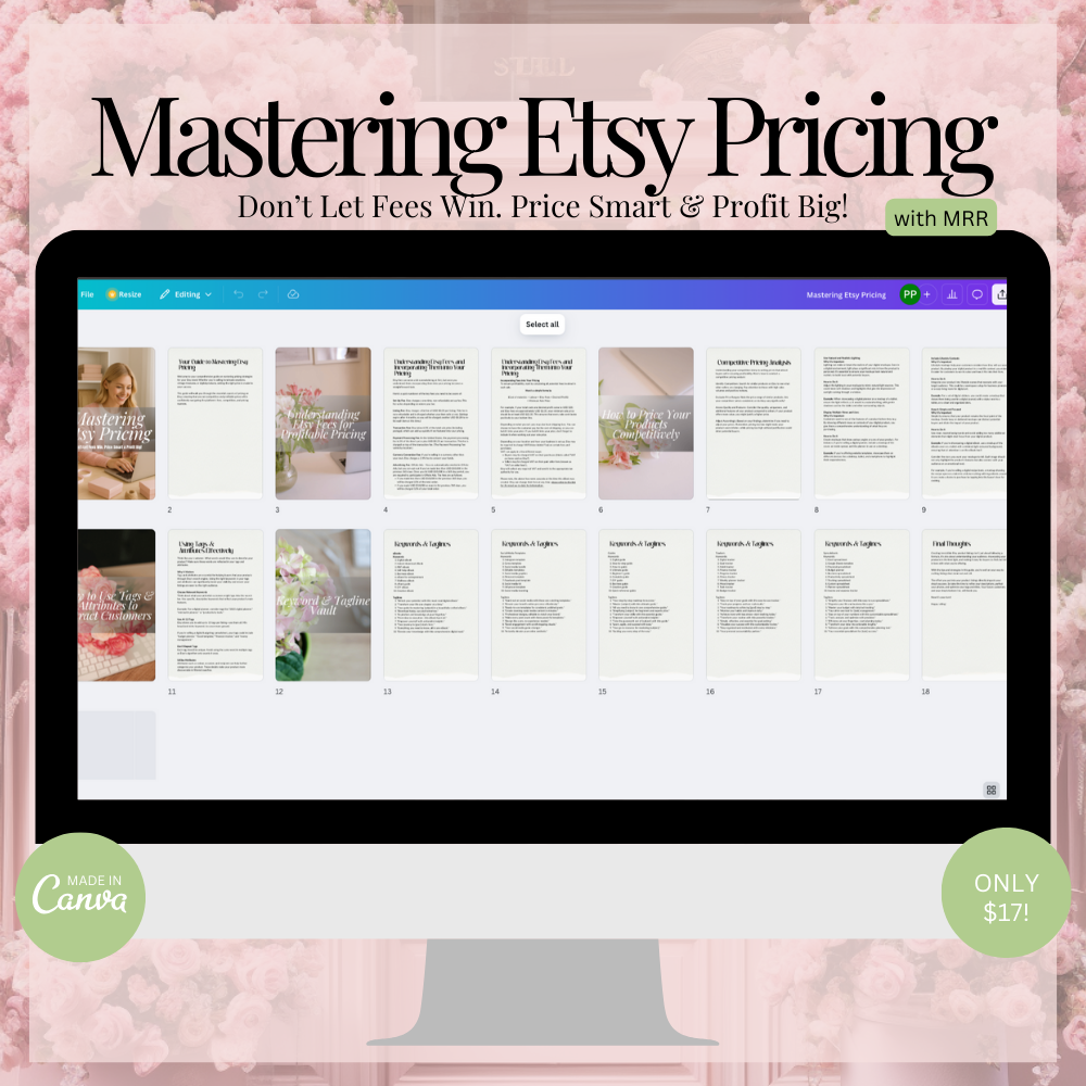 Mastering Etsy Pricing Canva Templates