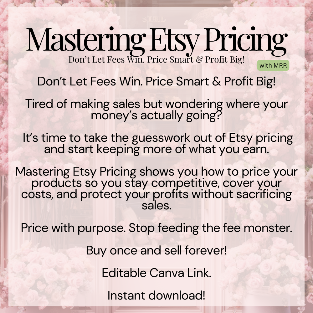 Mastering Etsy Pricing Description