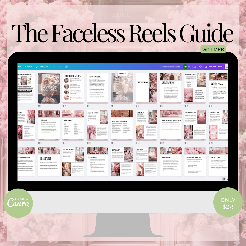 The Faceless Reels GuideCanva Templates