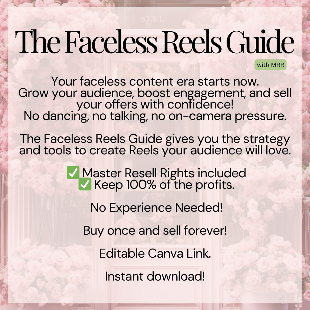 The Faceless Reels Guide Description