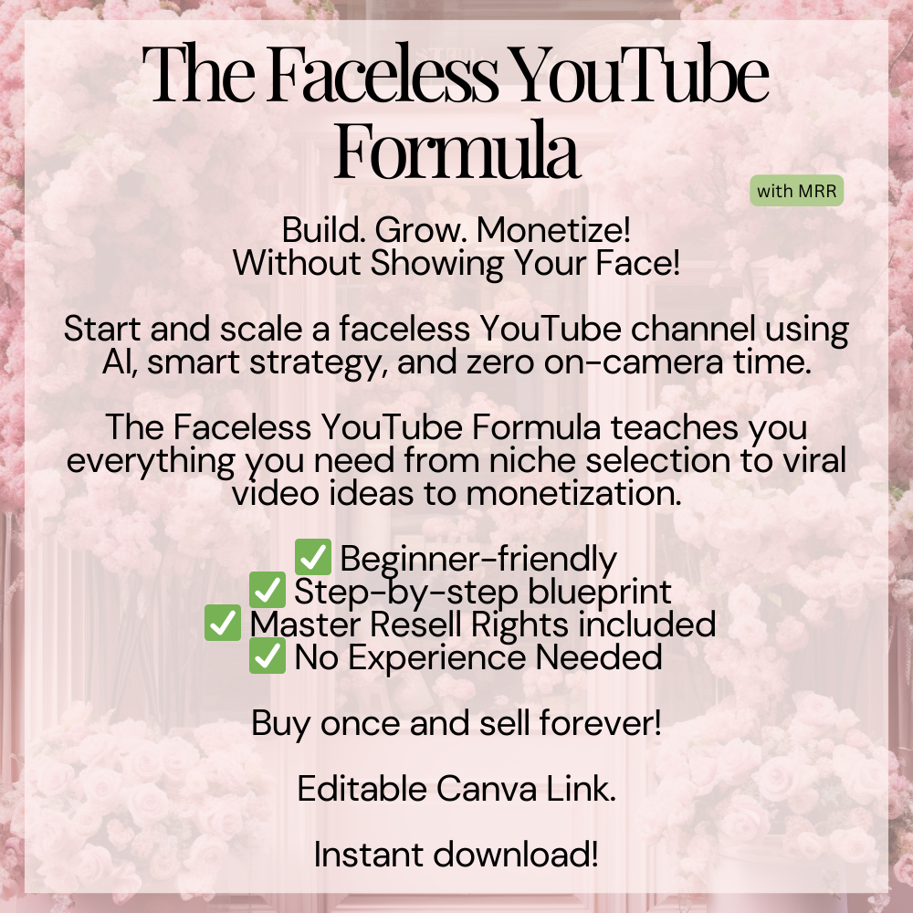The Faceless YouTube Formula Product Teaser