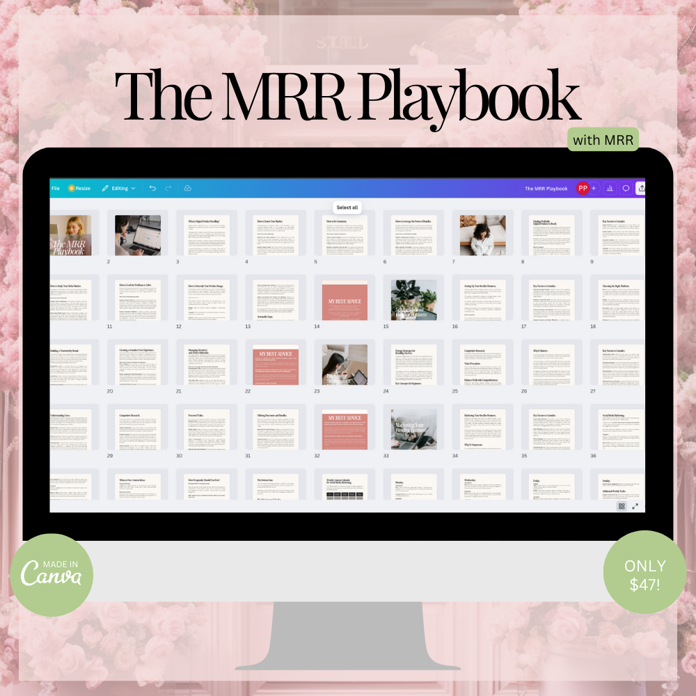 The MRR Playbook Canva Templates