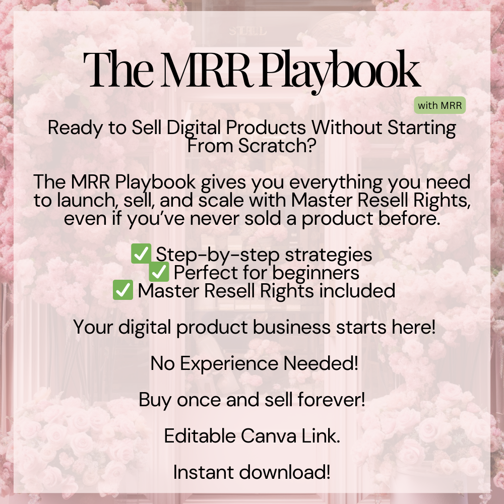 The MRR Playbook Description