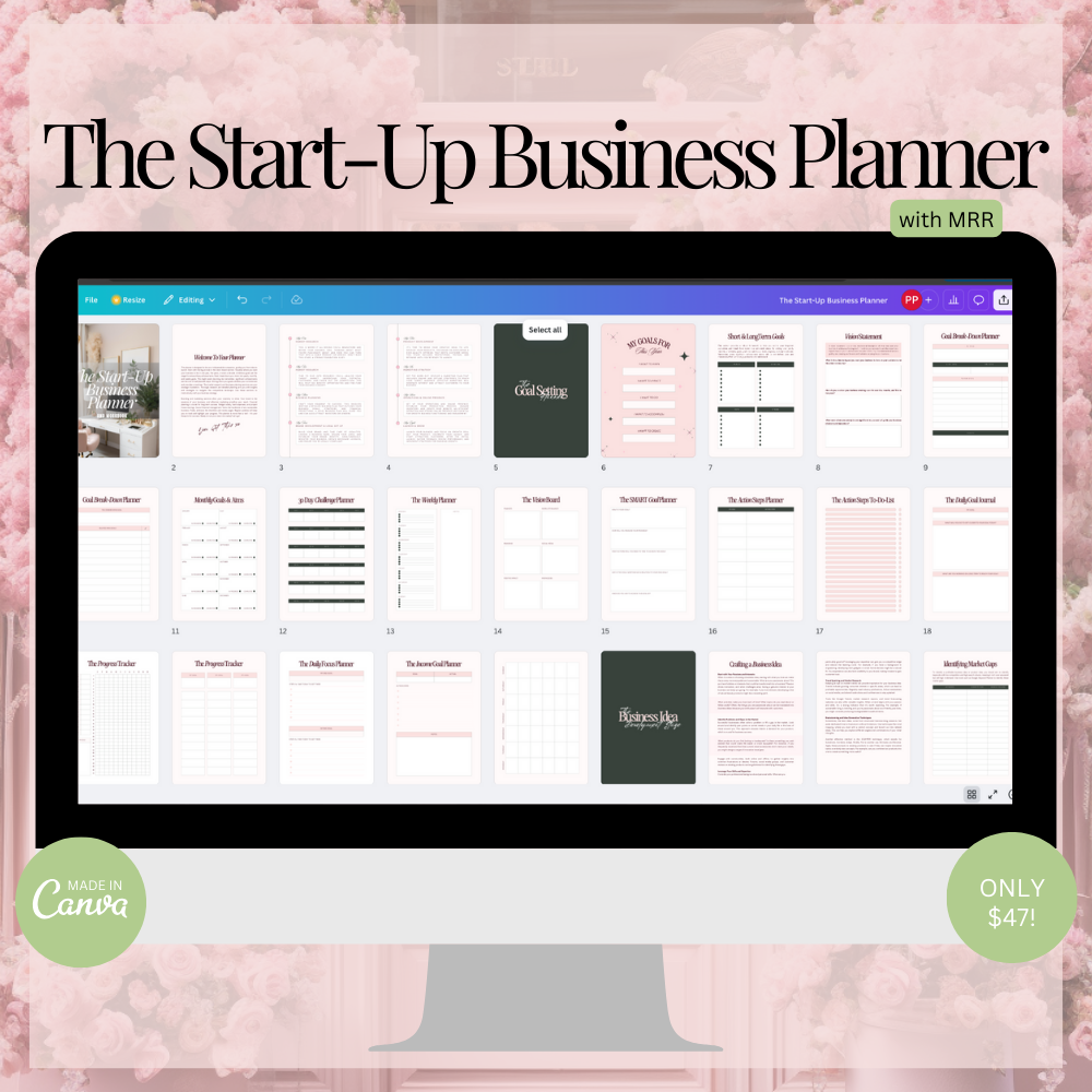 The Start-Up Business Planner Canva Templates