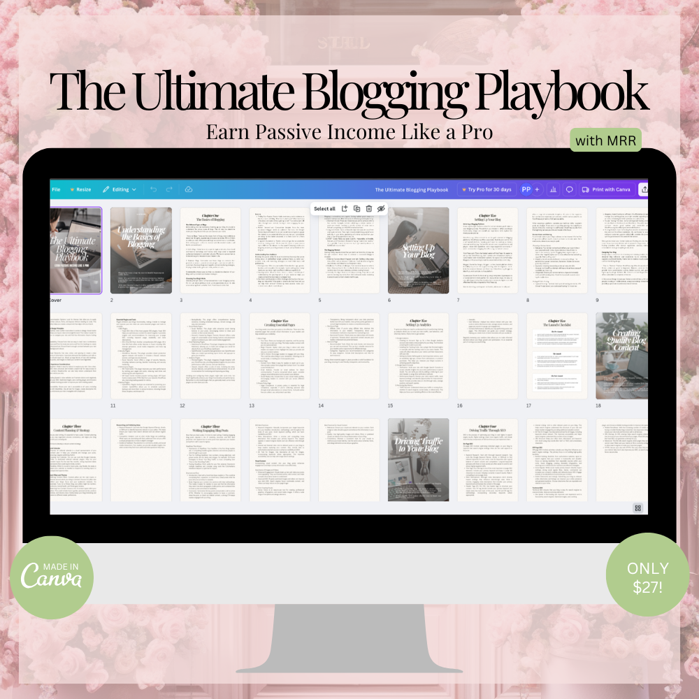 The Ultimate Blogging Playbook Canva Images
