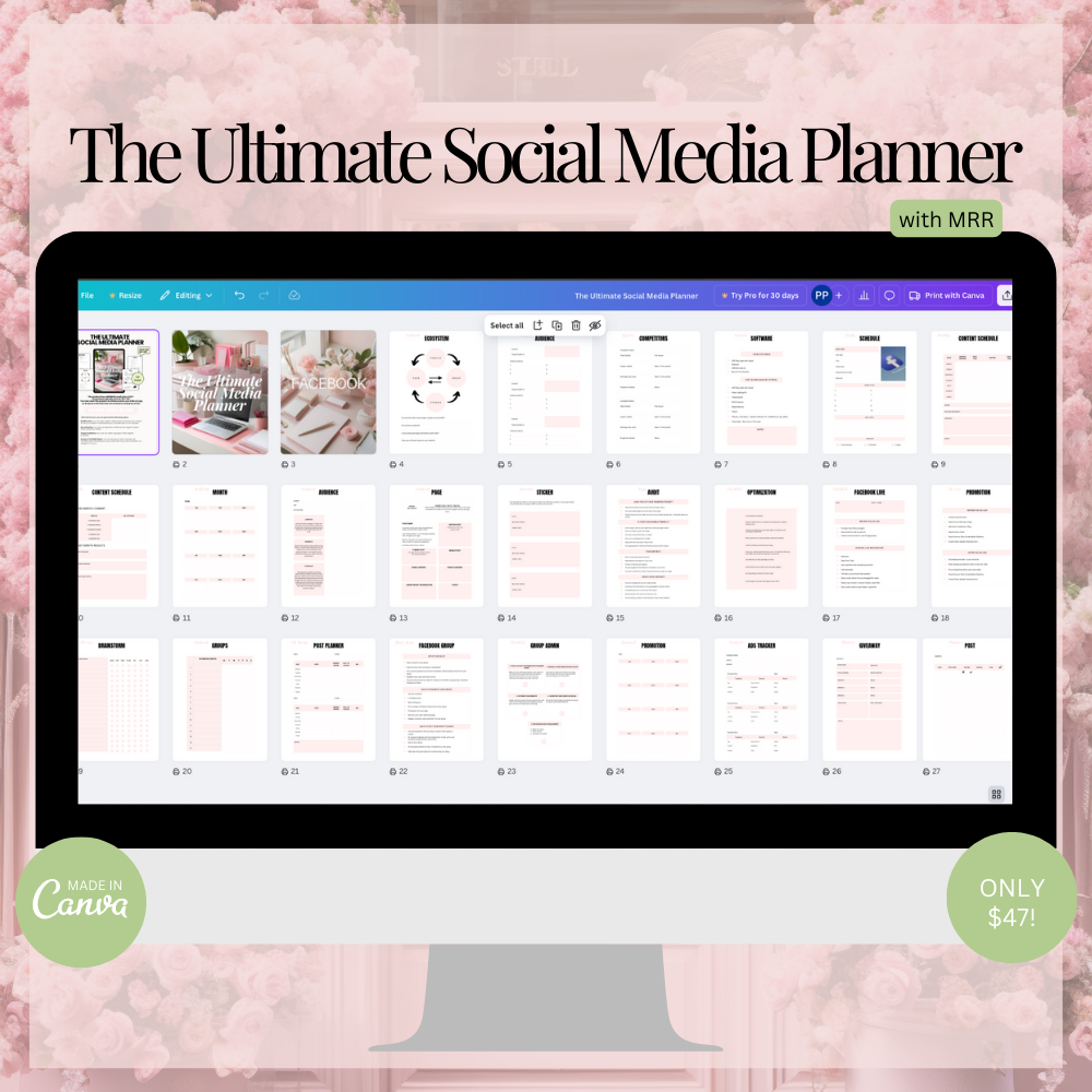 The Ultimate Social Media Planner Canva Templates