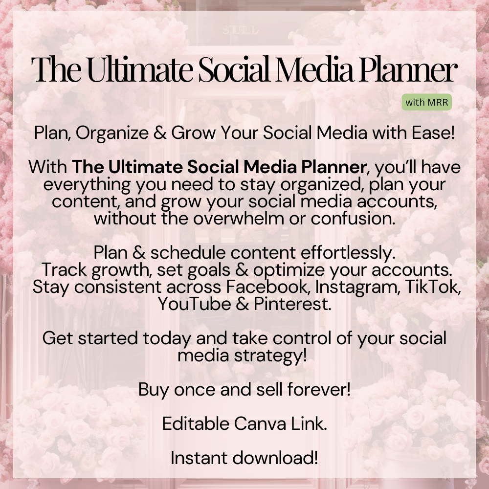The Ultimate Social Media Planner Description